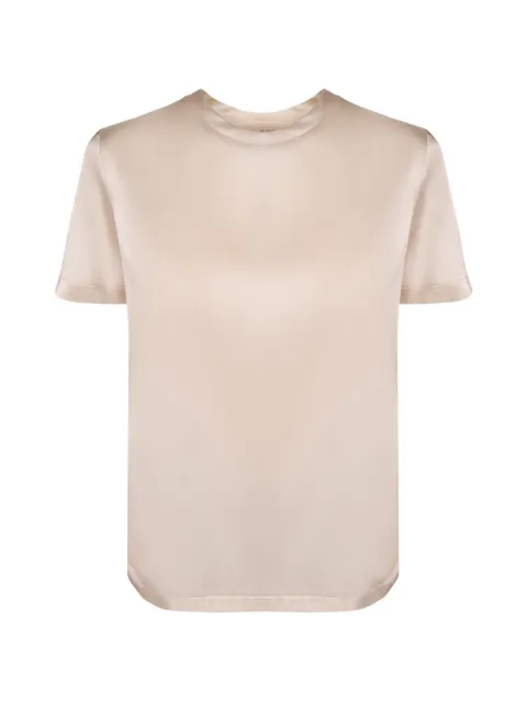 Blanca Vita playera con efecto satinado