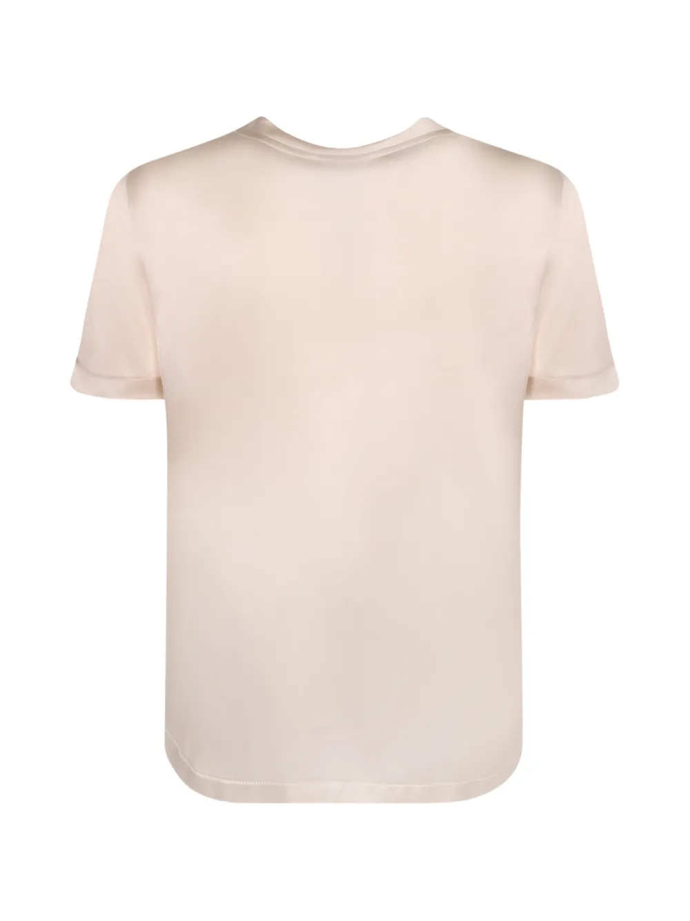 Blanca Vita T-shirt met satijnen afwerking Beige