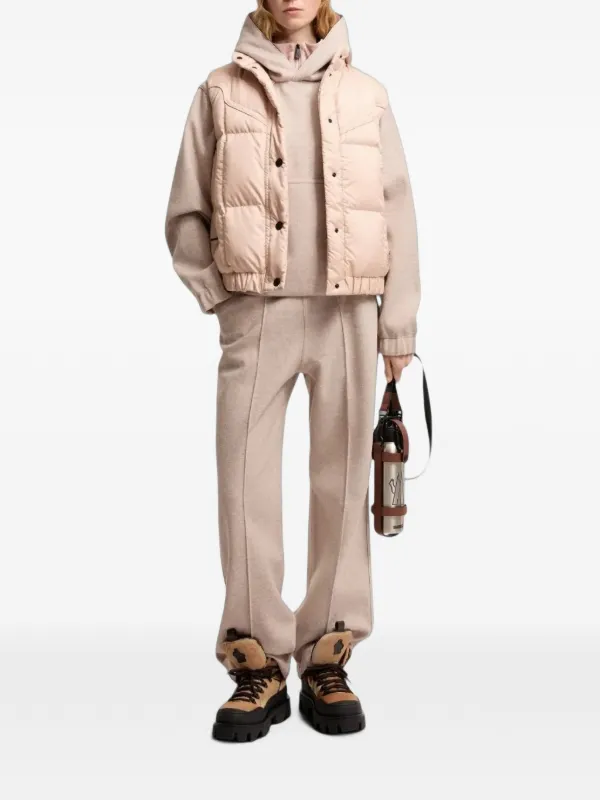 Moncler Grenoble Drawstring Pintuck-detail Track Pants in Neutrals