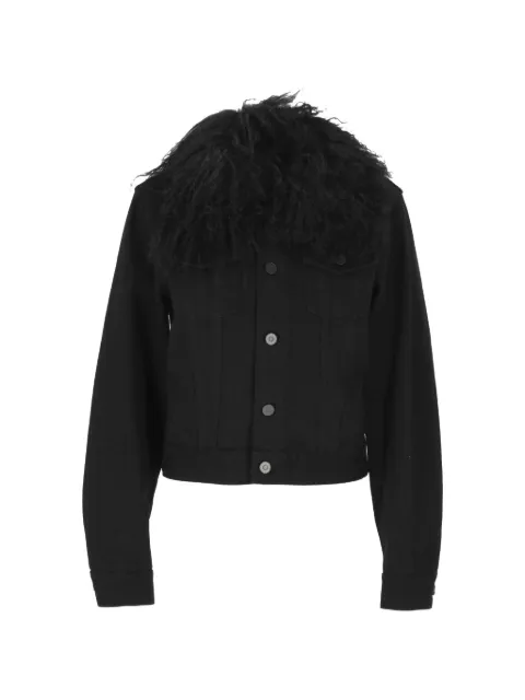 Alaïa chamarra de mezclilla con cuello texturizado