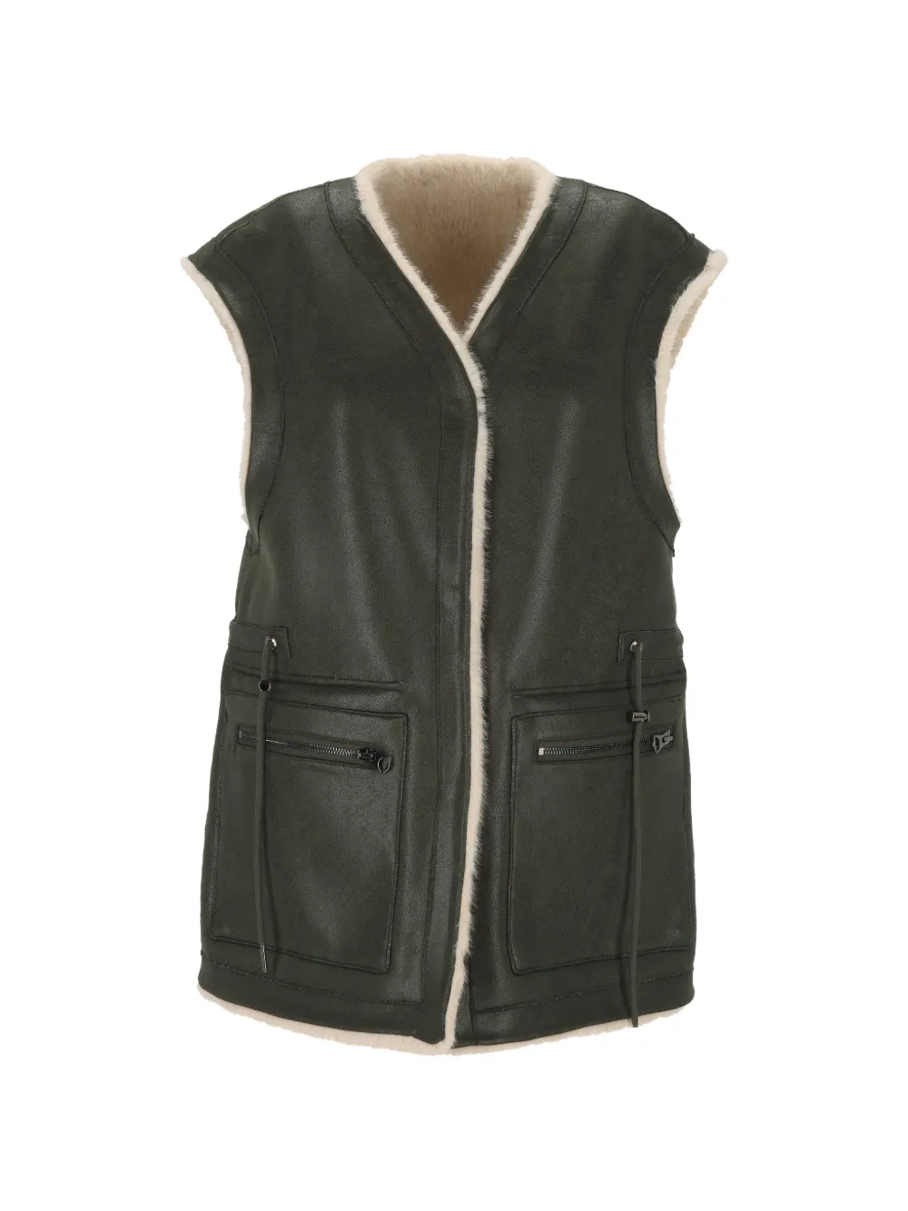 Urbancode Omkeerbaar jack van imitatiebont Beige