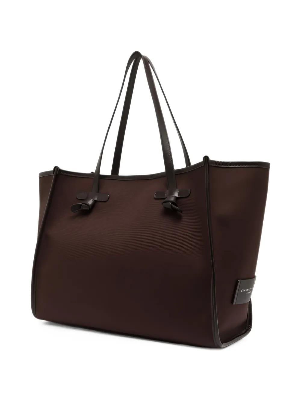 GIANNI CHIARINI Marcella shopper met leren afwerking Bruin
