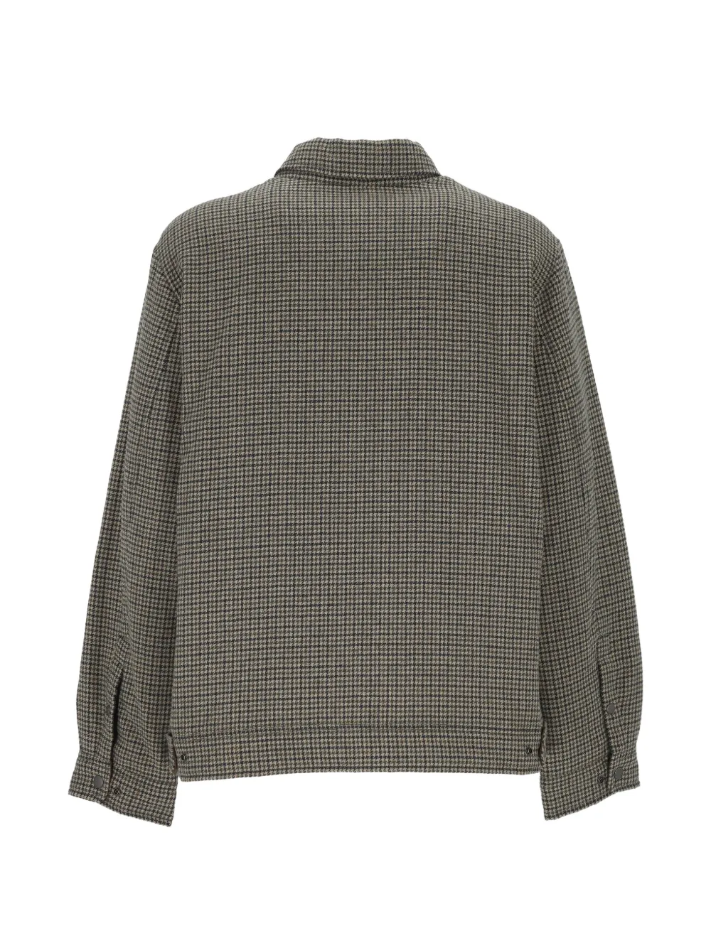 Woolrich Jack met pied-de-poulepatroon en drukknoopsluiting Beige
