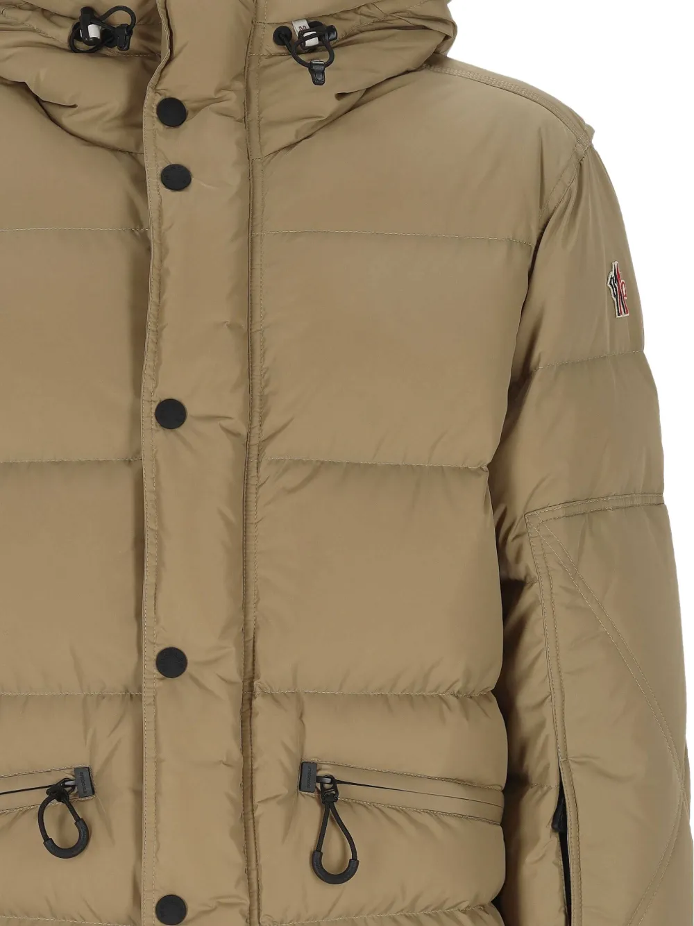 Moncler Grenoble Gevoerd jack met capuchon Beige
