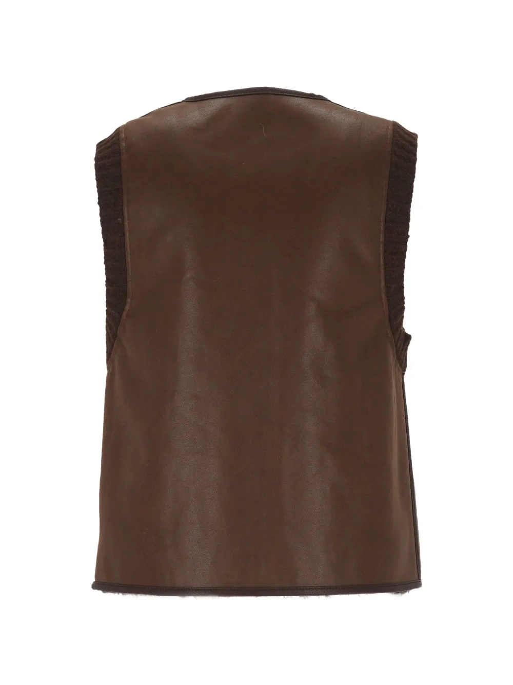 Urbancode Omkeerbare Toscana bodywarmer met imitatiebontvlakken Bruin