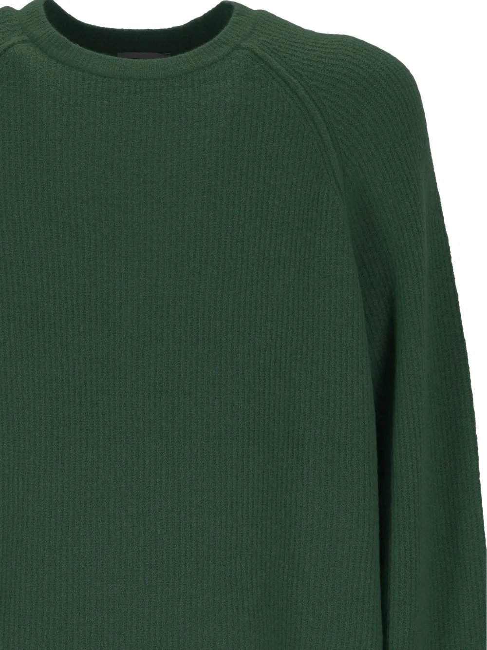 American Vintage Ribgebreide trui met raglan mouwen Groen