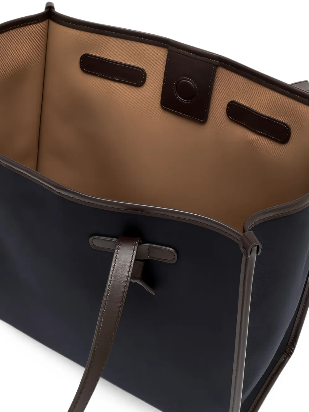 GIANNI CHIARINI Marcella shopper met leren afwerking Blauw