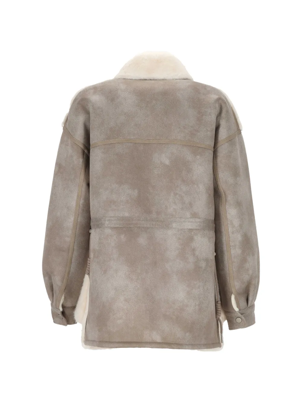 Urbancode Jack met vlakken van imitatiebont Beige
