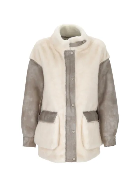 Urbancode faux-fur panelled jacket