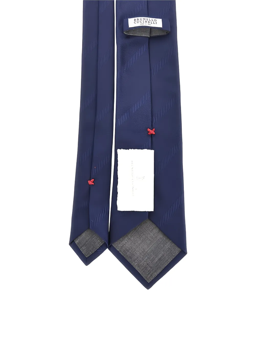 Brunello Cucinelli Gestreepte zijden stropdas Blauw