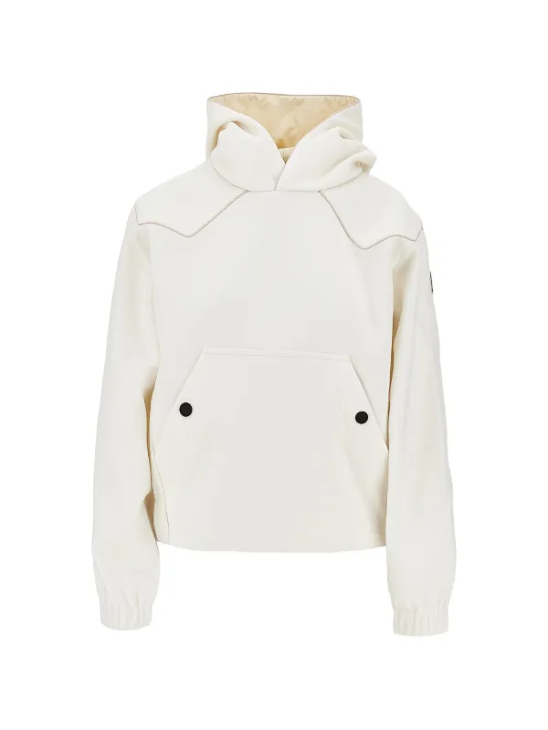Moncler Grenoble Logo-patch Panelled Hoodie in Neutrals