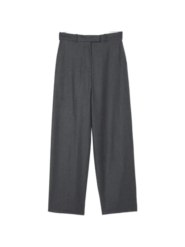Róhe Wide-leg Wool Trousers in Grey