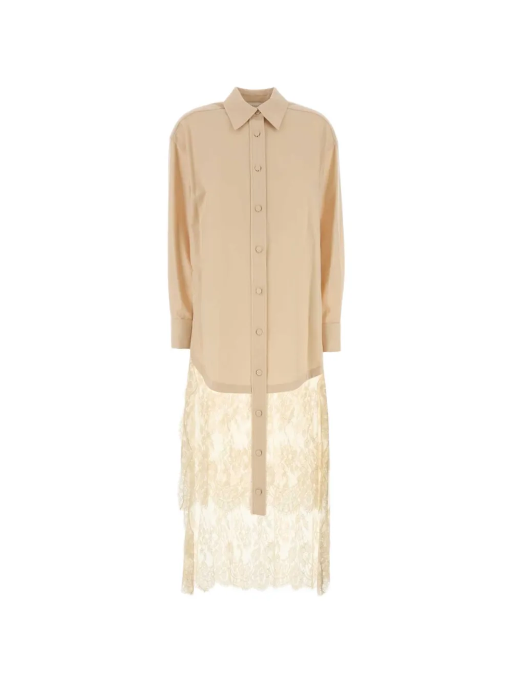 ZIMMERMANN Valiant lace-trim shirt Beige