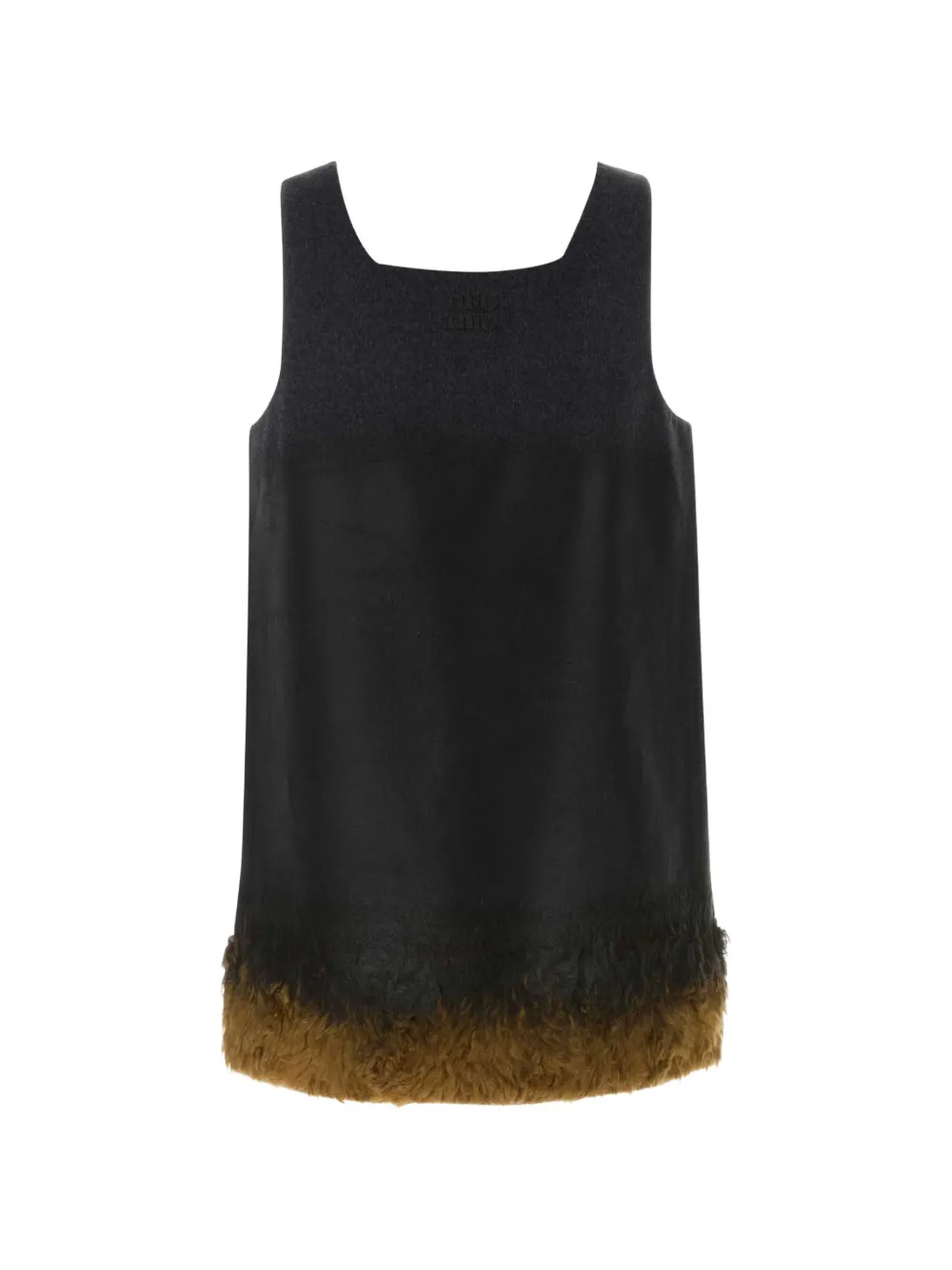 Miu Wollen en lammy jurk Zwart