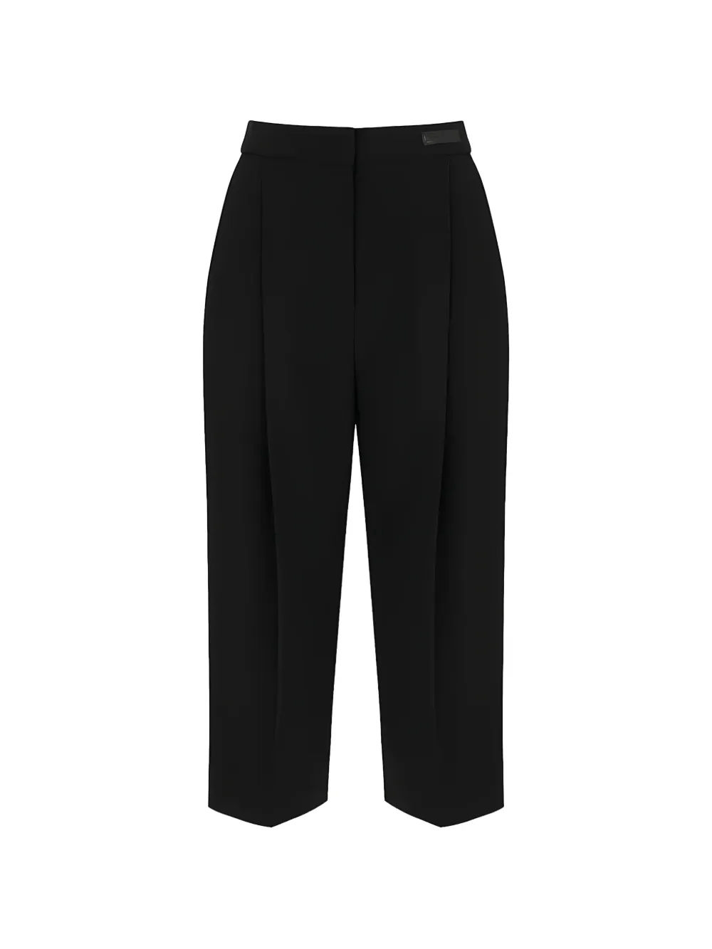 Elisabetta Franchi logo-plaque pleated trousers