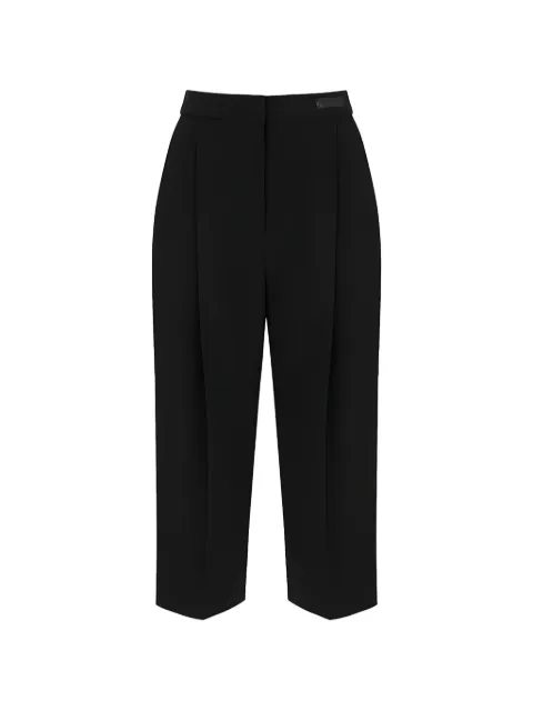 Elisabetta Franchi Bundfaltenhose mit Logo-Schild