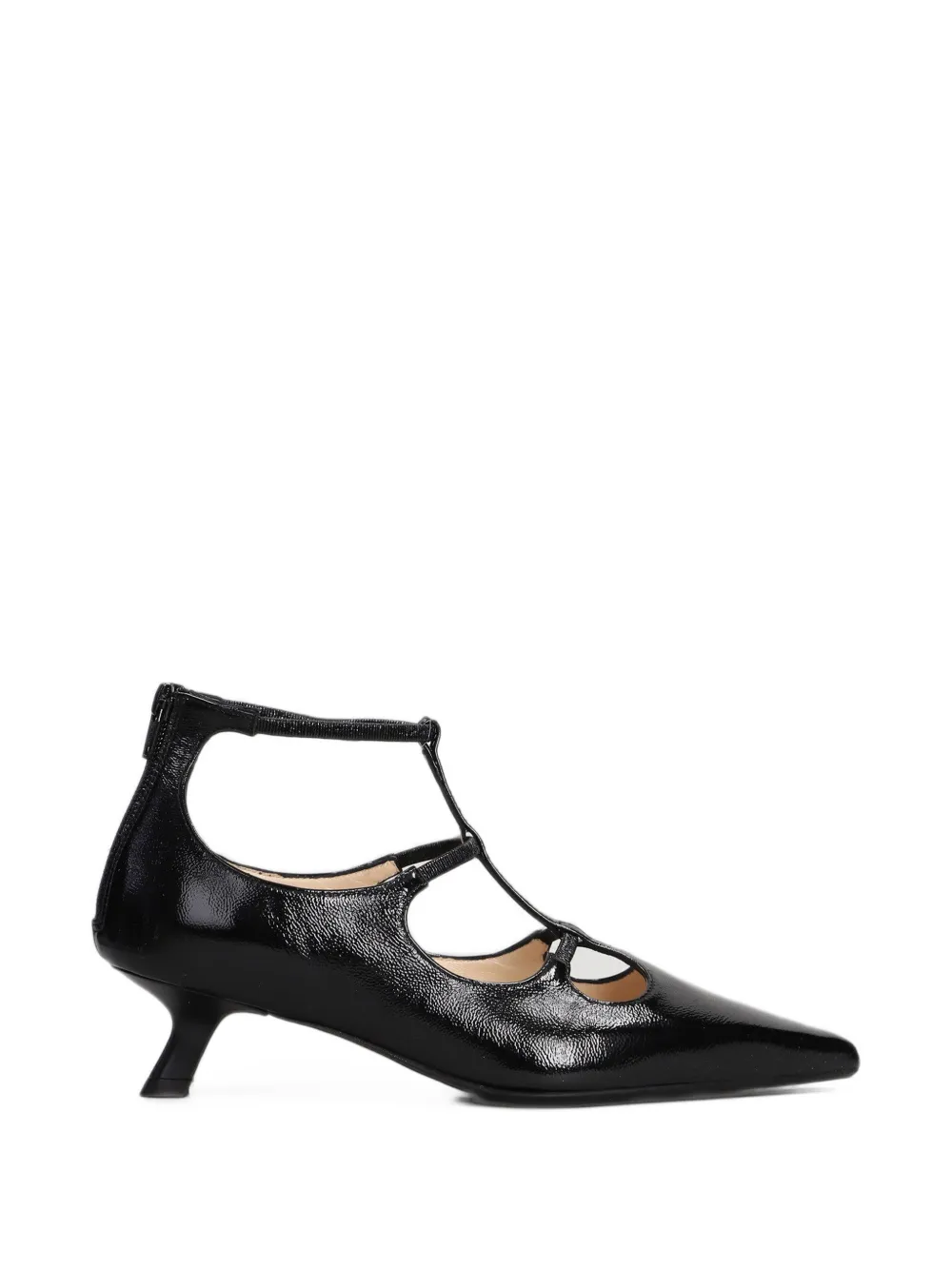 Anna F. T-bar pointed-toe pumps - Black