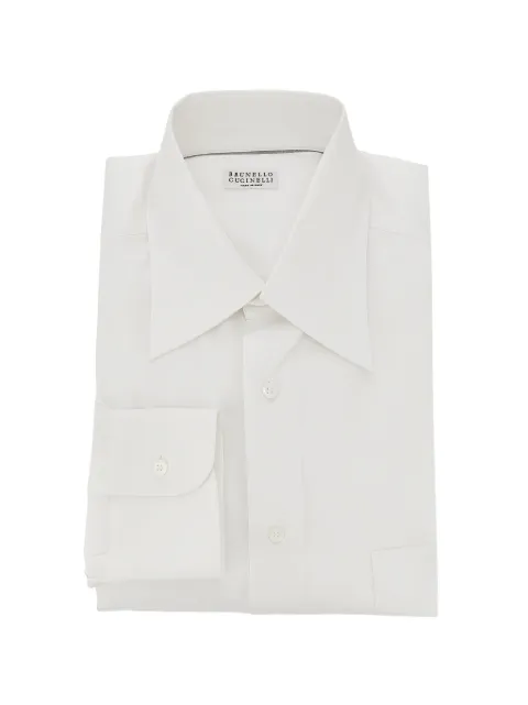 Brunello Cucinelli spread-collar buttoned shirt