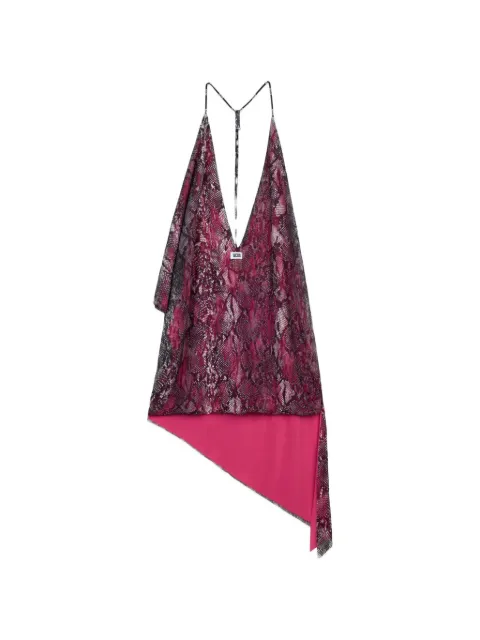GCDS snakeskin-print asymmetric dress