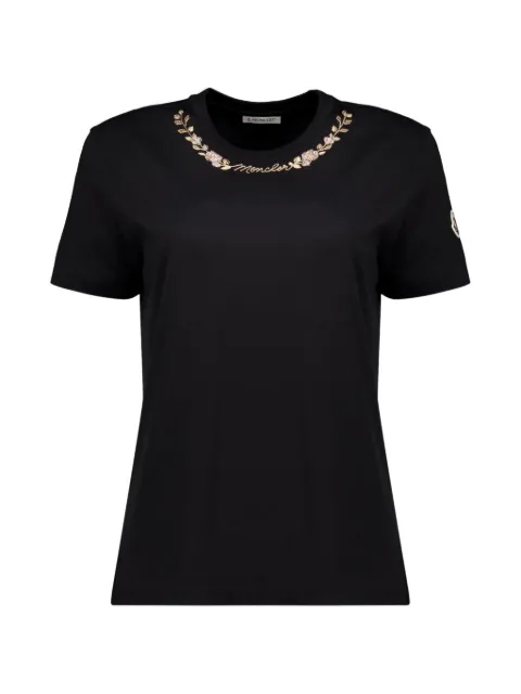 Moncler embroidered-logo T-shirt