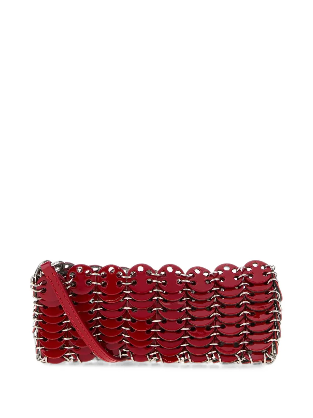 Rabanne Nano schoudertas met omslag Rood