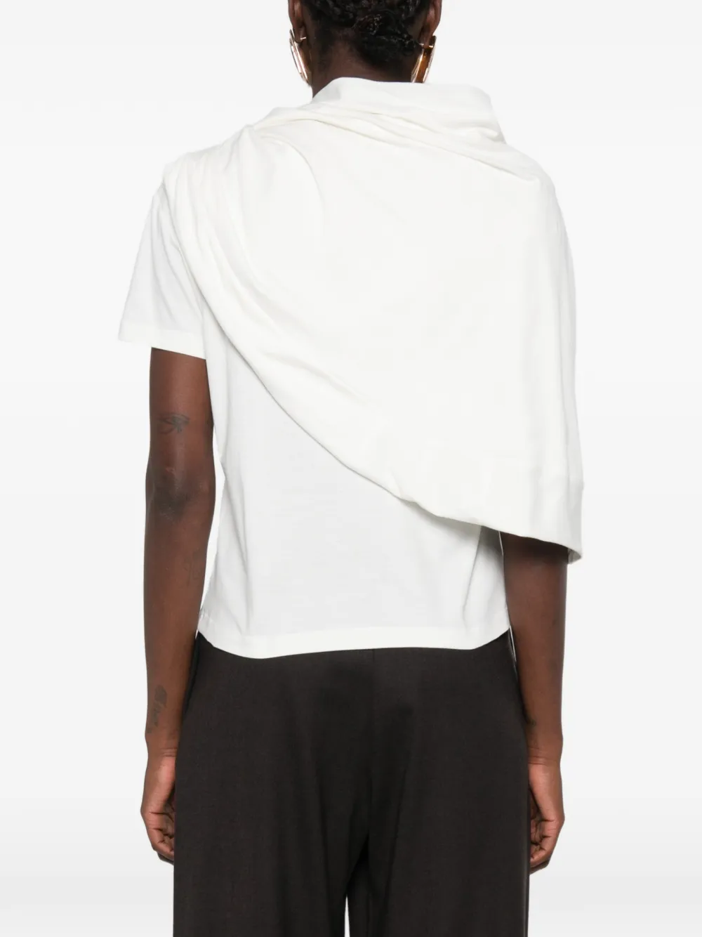 Magda Butrym Gedrapeerd T-shirt Beige