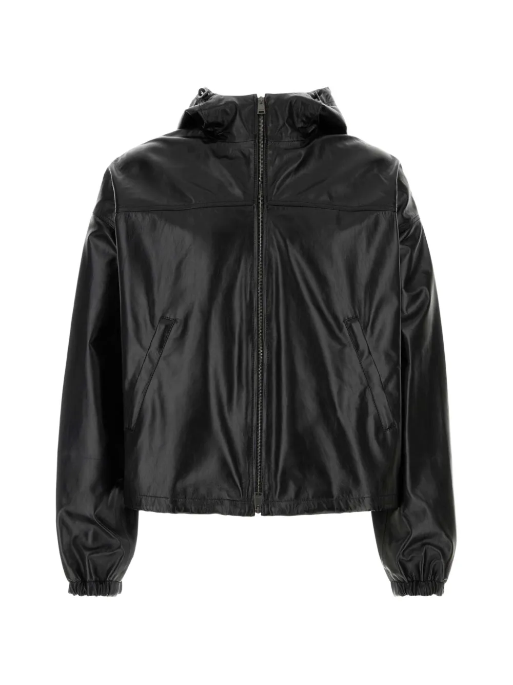 FENDI hooded leather jacket