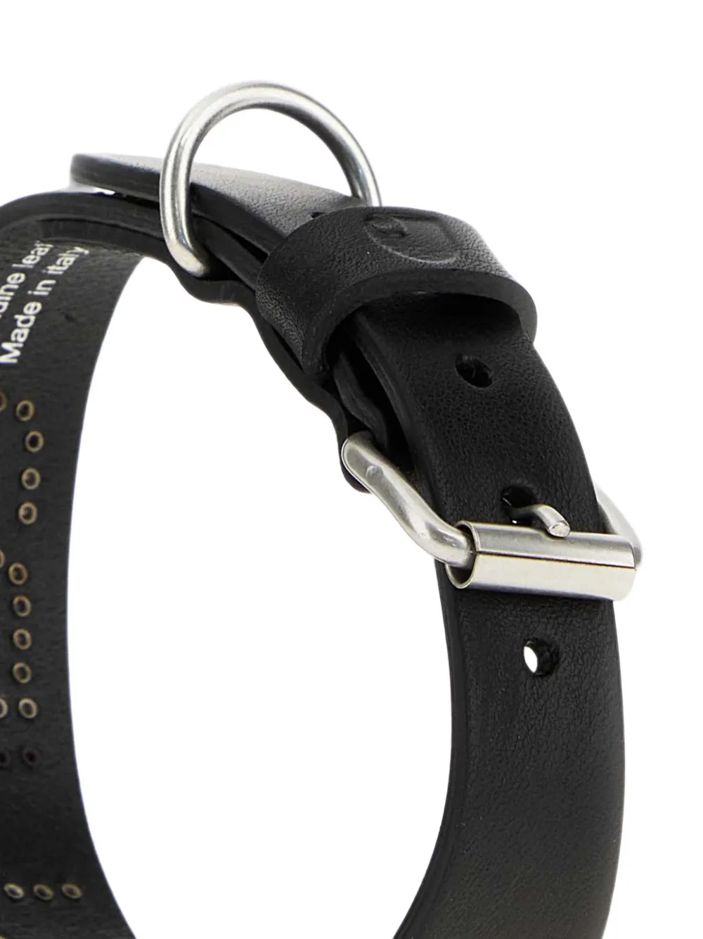 Carhartt WIP ScriptStud leren hondenhalsband Zwart