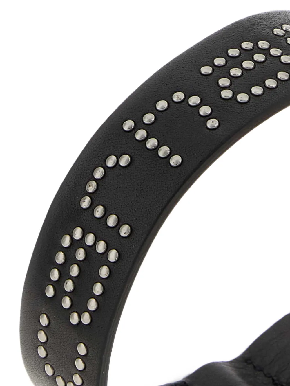 Carhartt WIP ScriptStud leren hondenhalsband Zwart