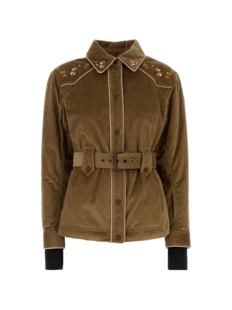 Moncler Grenoble Olenne floral-embroidered corduroy jacket