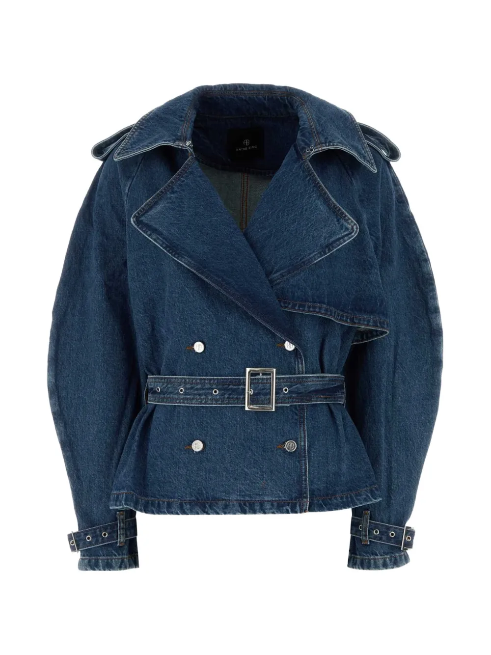 ANINE BING Pascale belted denim jacket