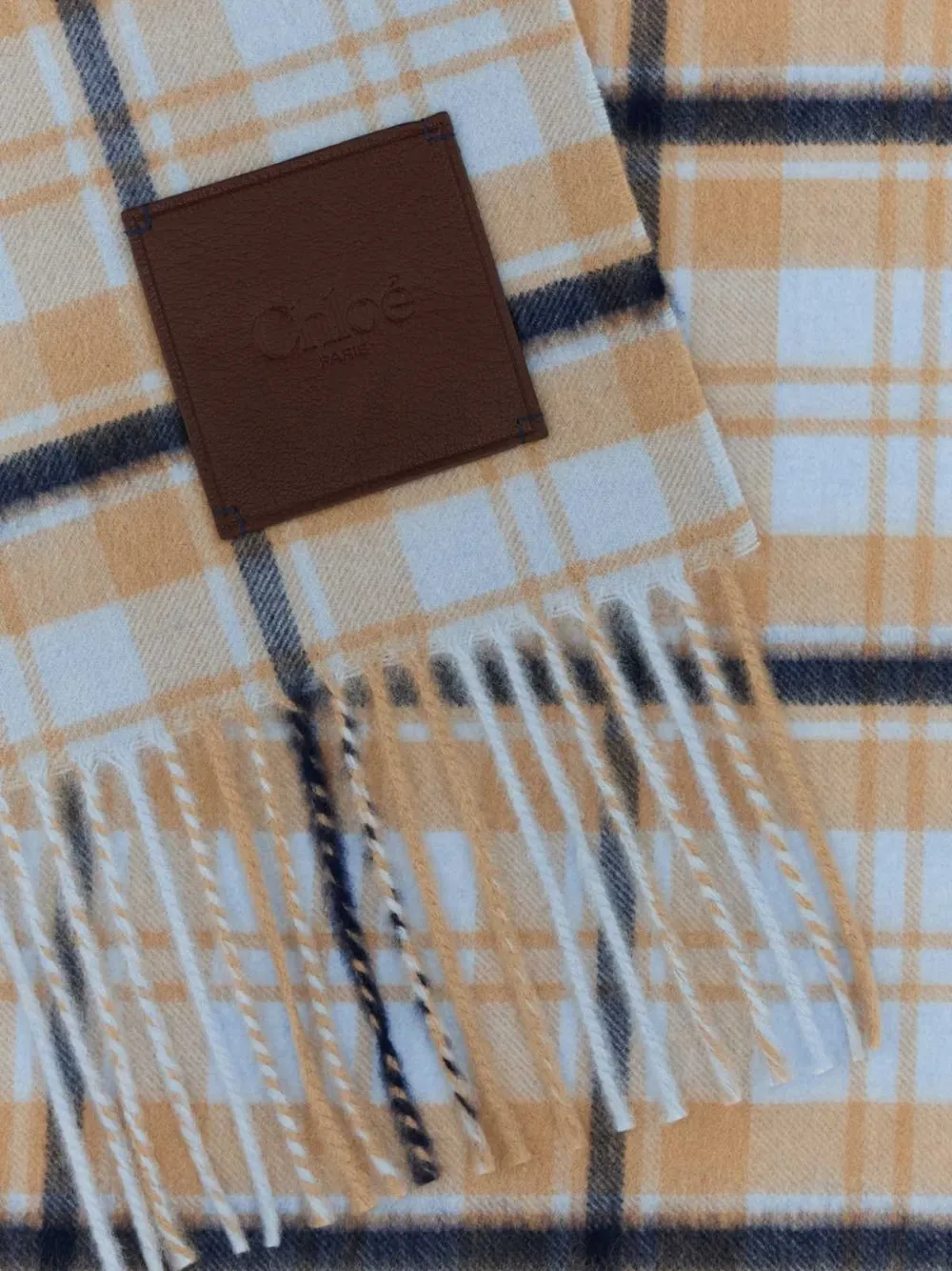 Chloé Highlanding kasjmier sjaal Blauw
