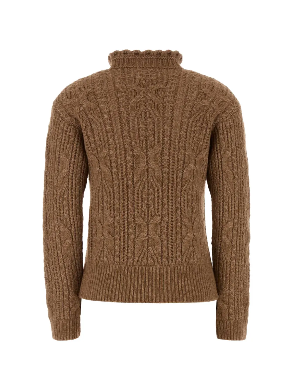 Moncler Grenoble cable-knit high-neck sweater Bruin