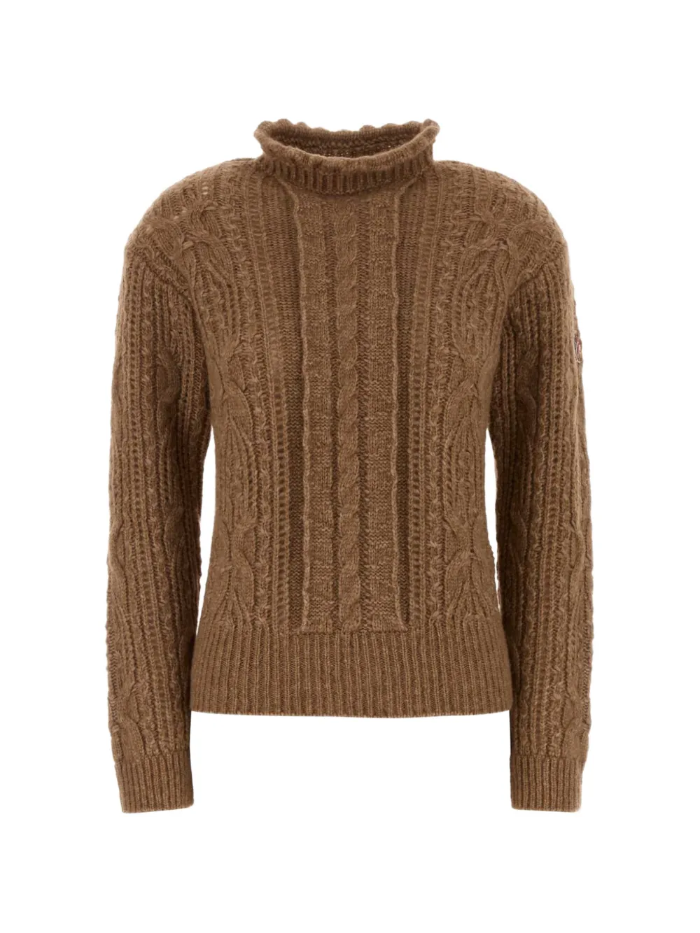 Moncler Grenoble cable-knit high-neck sweater