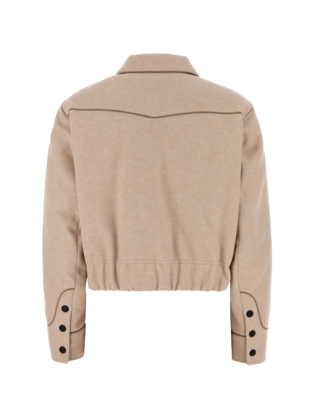 Moncler Grenoble Shirtjack met biesafwerking en westernschouderpas Roze