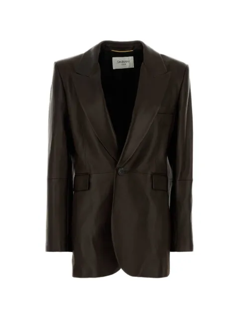 Saint Laurent blazer de piel con botones