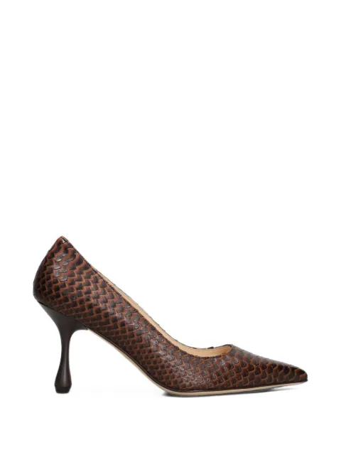 Anna F. snake-effect pointed-toe pumps