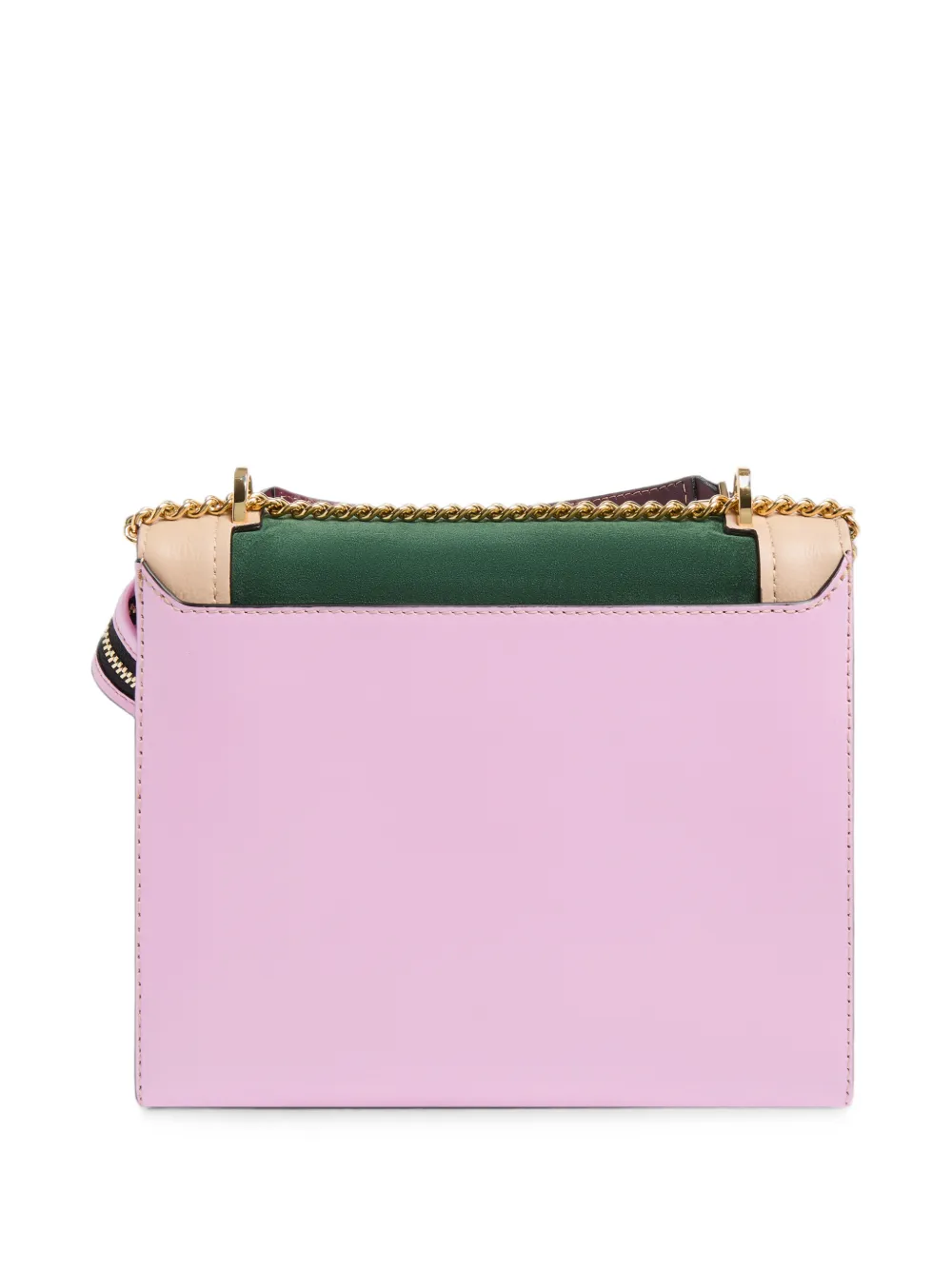 Lancel Ninon leren schoudertas met colourblocking Groen