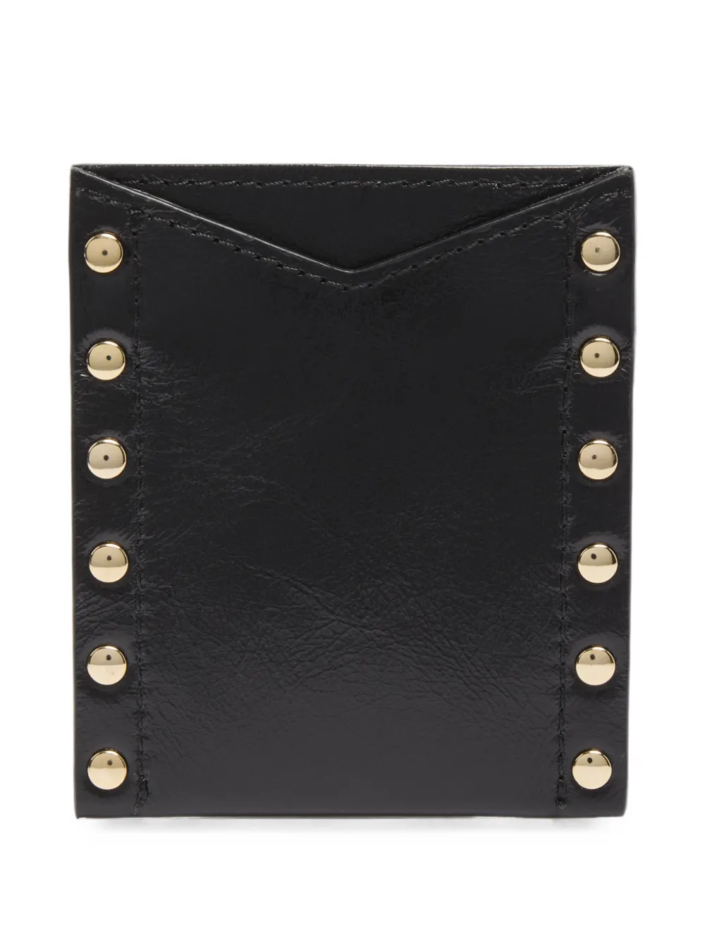 Lancel studded leather cardholder Zwart