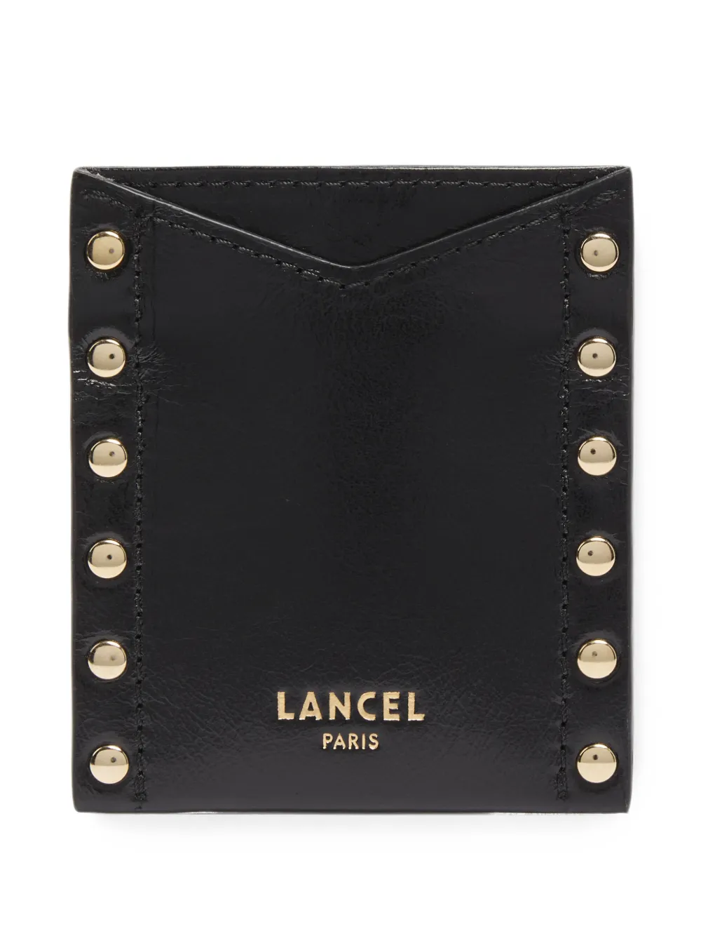 Lancel studded leather cardholder - Nero