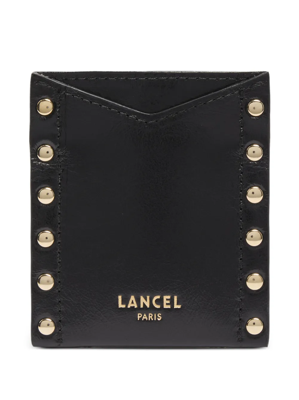 Lancel studded leather cardholder - Nero