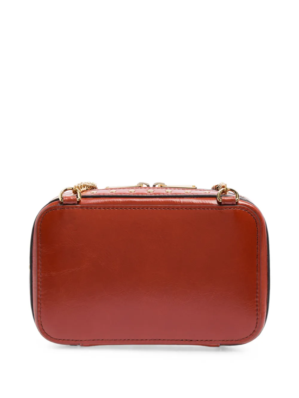 Lancel Vanity mini-shopper verfraaid met studs Bruin