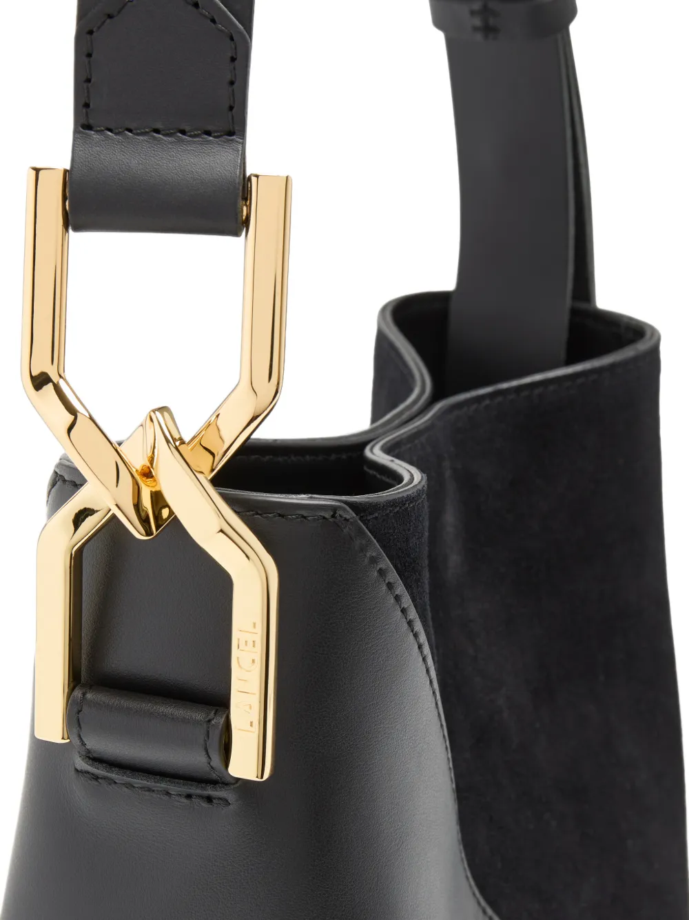 Lancel S Pagode leather bucket bag Zwart