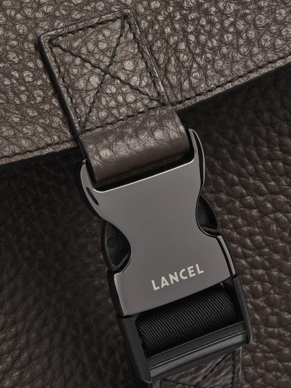Lancel Milo grained leather backpack Bruin
