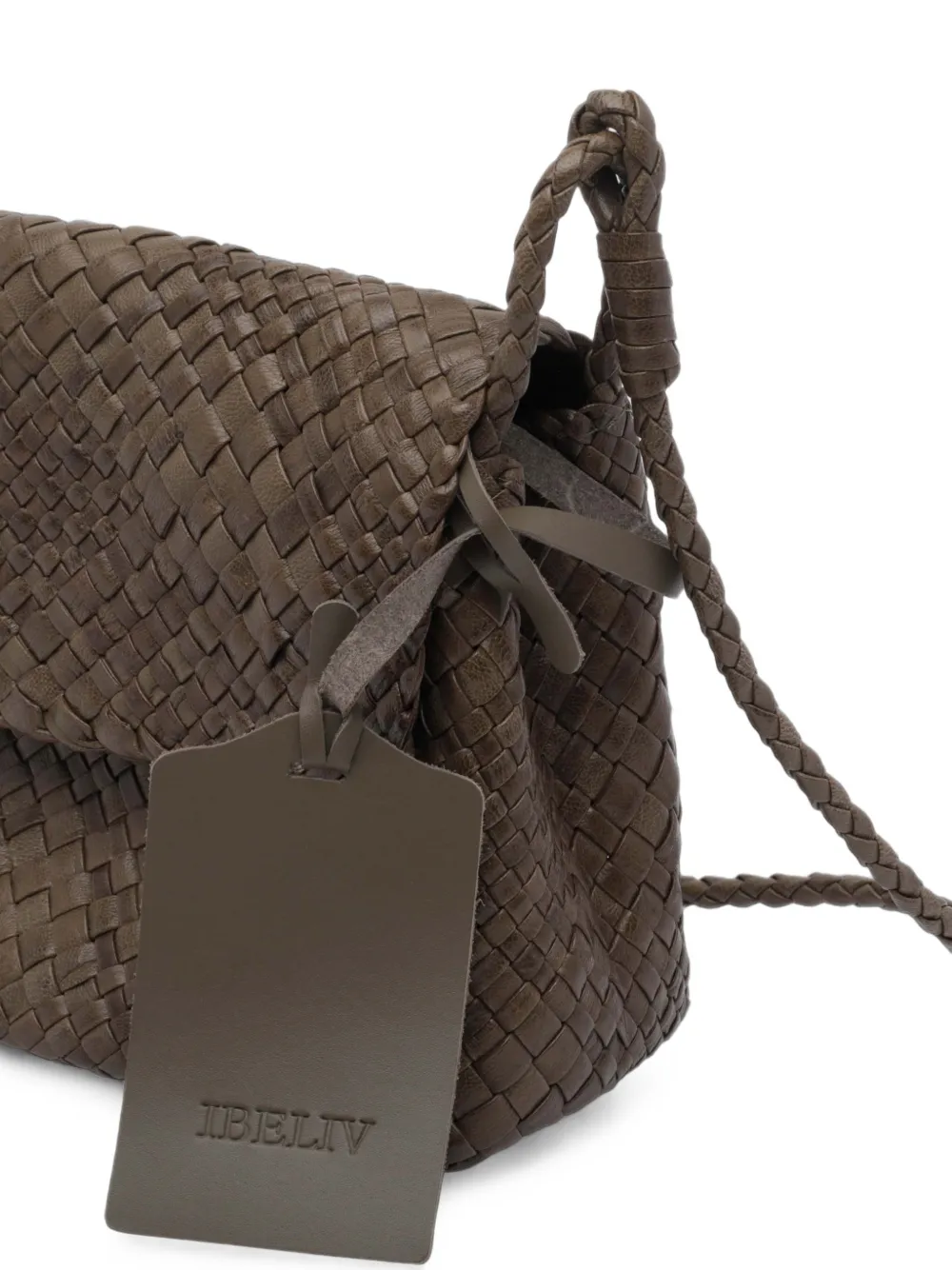 IBELIV Paris geweven crossbodytas Bruin