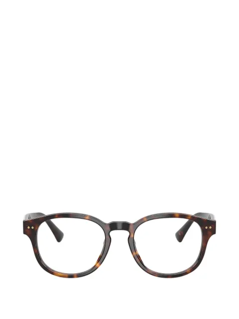 POLO RALPH LAUREN EYEWEAR tartan-print round-frame glasses