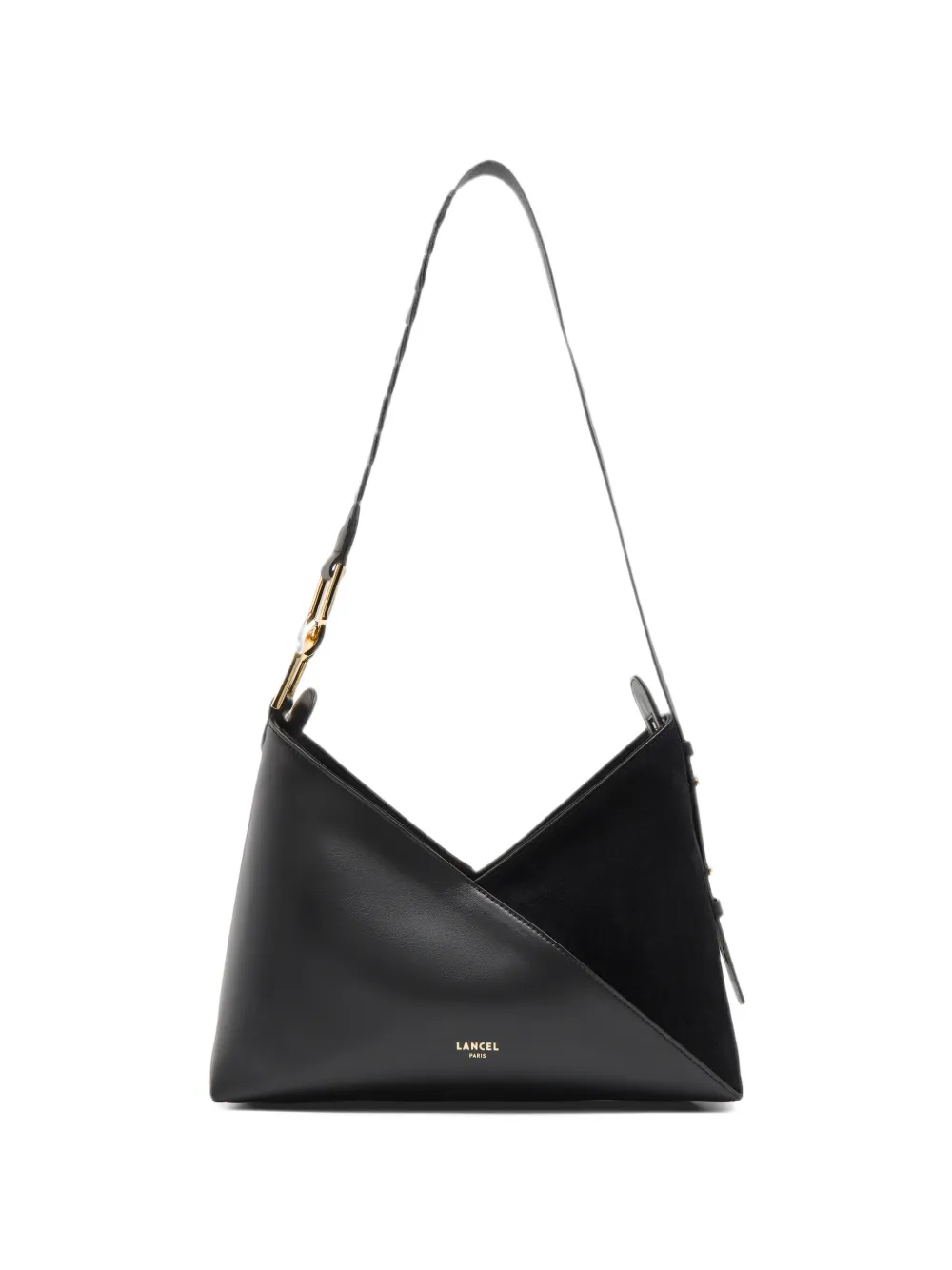 Lancel M Pagode leather shoulder bag Zwart
