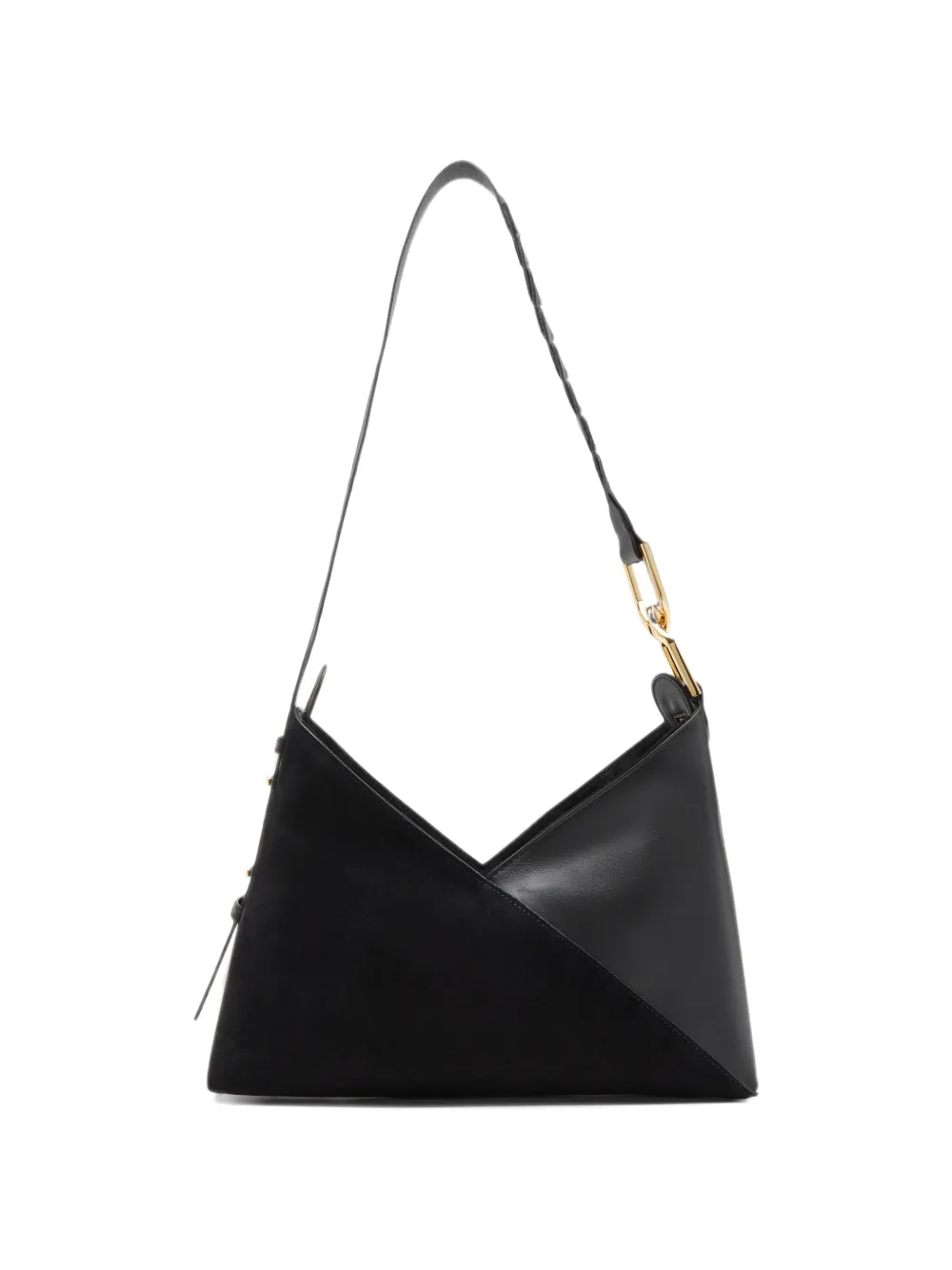 Lancel M Pagode leather shoulder bag Zwart