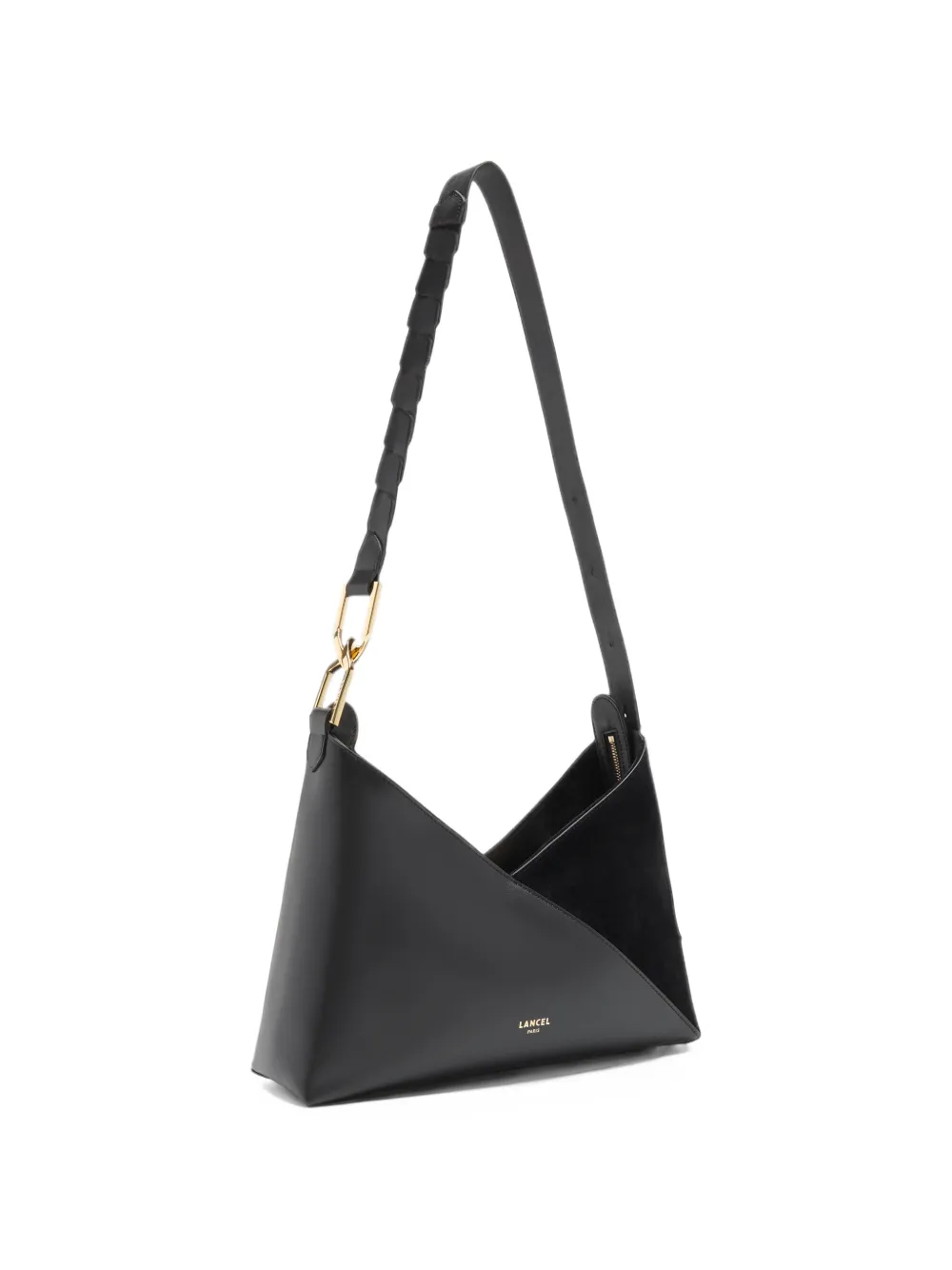 Lancel M Pagode leather shoulder bag Zwart