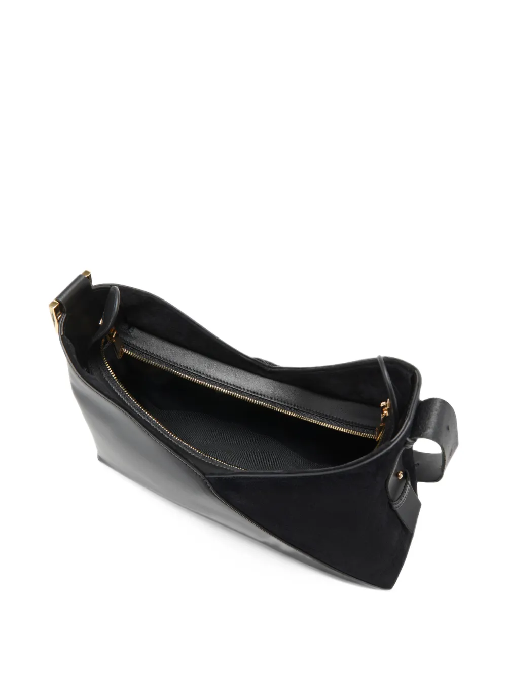 Lancel M Pagode leather shoulder bag Zwart